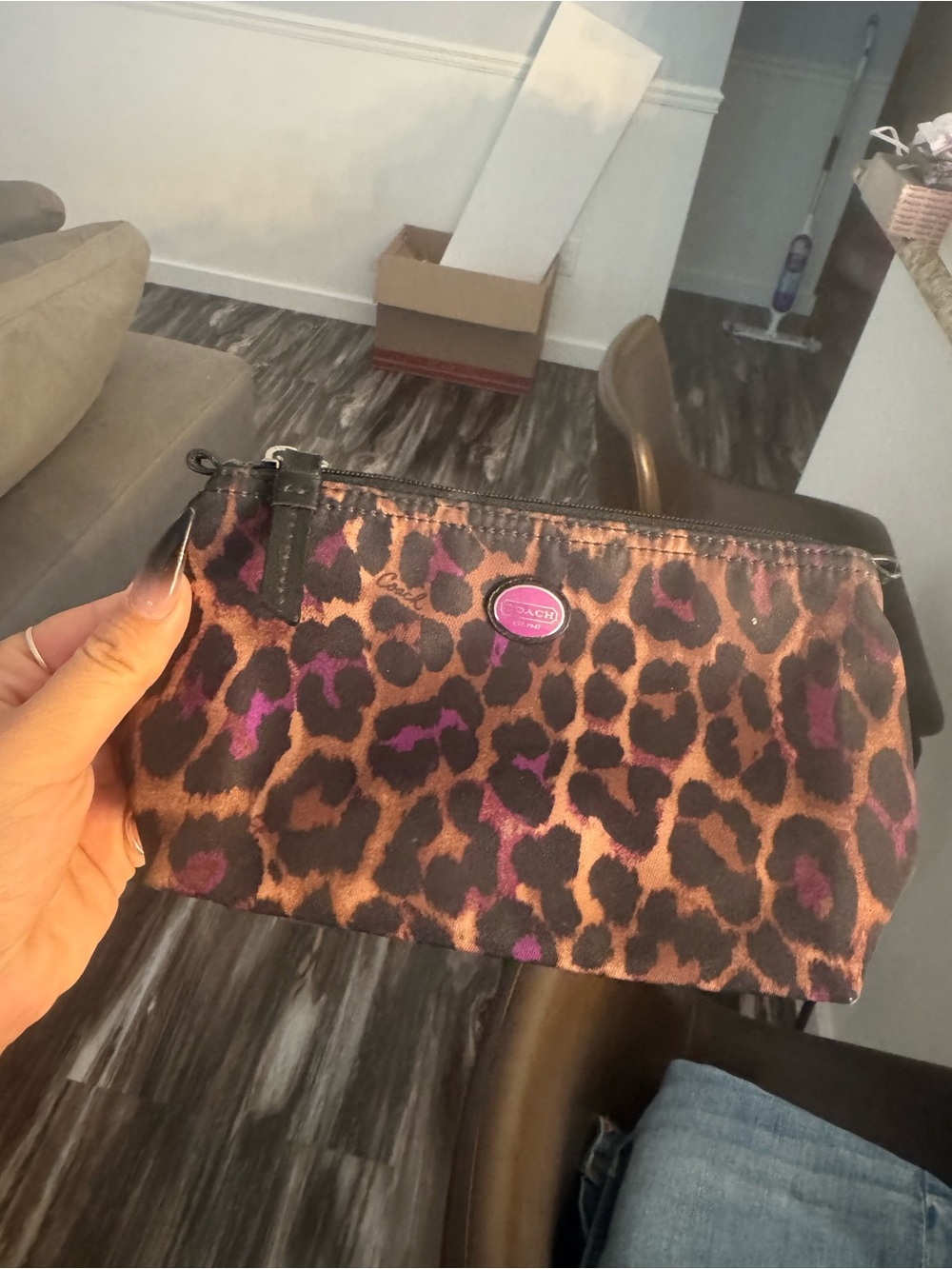 Coach Leopard Print Pouch